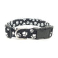 Black & White Paw Prints Dog Collar