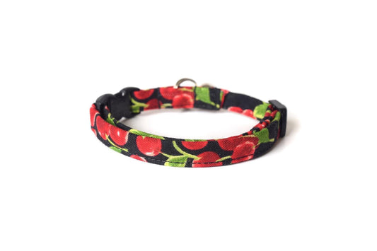Black & Red Cherry Cat Collar