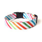 Candy Rainbow Stripes Dog Collar