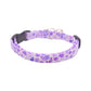 Lilac Purple Stone Pattern Breakaway Cat Collar - Lavender Purple Cat Collar - Handmade by Kira's Pet Shop