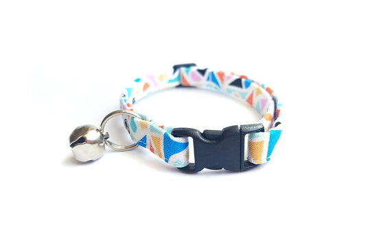 Geometric Ice Cream Cones Cat Collar