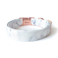 White Marble Dog Collar - Handmade by Kira's Pet Shop
