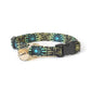 Black with Yellow & Teal Blue Suns Cat Collar