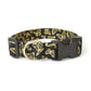 Black & Gold Butterflies Dog Collar