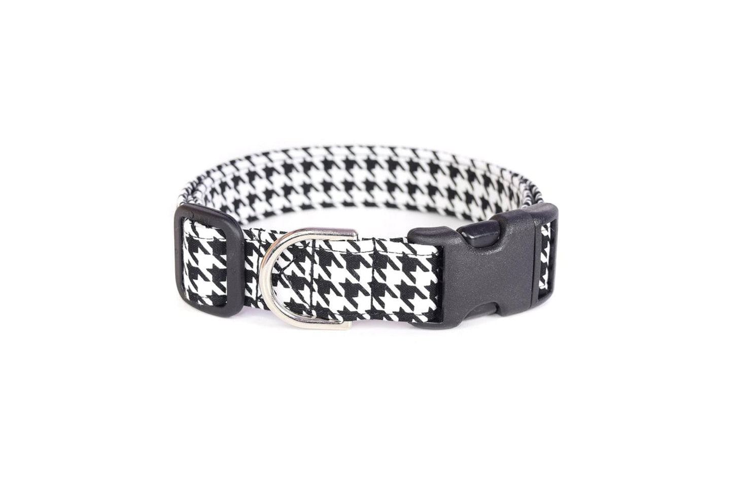 Black & White Houndstooth Dog Collar