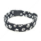 Black & White Paw Prints Dog Collar
