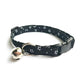 Black & Metallic Silver Stars Cat Collar