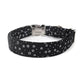 Black & Metallic Silver Stars Dog Collar