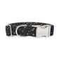 Black & Metallic Silver Stars Dog Collar