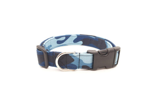 Blue Camouflage Dog Collar