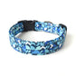 Blue Geometric Shapes Dog Collar