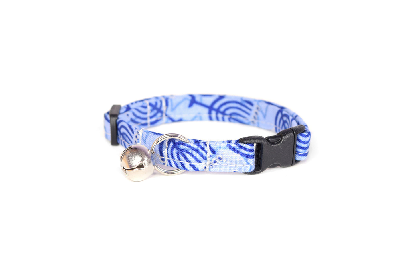 Hanukkah Cat Collar - Blue Menorah Cat Collar - Breakaway Cat Collar - Handmade by Kira's Pet Shop