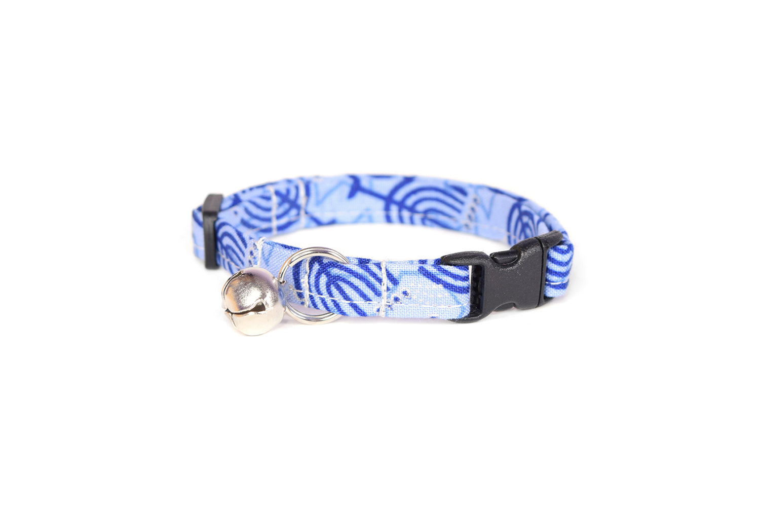 Hanukkah Cat Collar - Blue Menorah Cat Collar - Breakaway Cat Collar - Handmade by Kira's Pet Shop