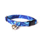 Blue Cat Collar - Blue Paint Strokes - Breakaway Cat Collar - Handmade by Kira's Pet Shop