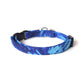 Blue Cat Collar - Blue Paint Strokes - Breakaway Cat Collar - Handmade by Kira's Pet Shop
