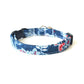 Blue & Red Floral Cat Collar
