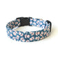 Blue, White & Pink Floral Dog Collar