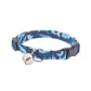 Shark Cat Collar - Navy Blue Breakaway Cat Collar with Sharks - Handmade by Kira's Pet Shop