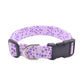 Lilac Purple Stone Pattern Dog Collar - Lavender Cobblestones - Handmade by Kira's Pet Shop