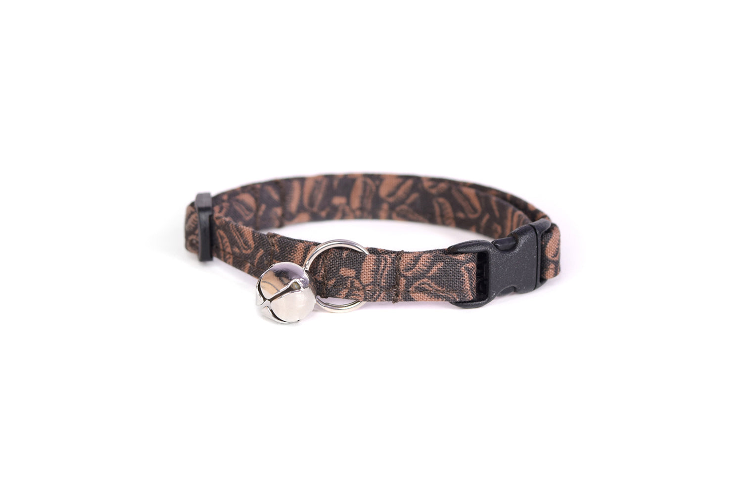 Coffee Cat Collar - Brown Coffee Beans - Espresso Beans - Breakaway Cat Collar - Handmade by Kira's Pet Shop