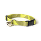 Chartreuse Cat Collar - Yellow-Green Geometric Breakaway Cat Collar - Handmade by Kira's Pet Shop