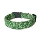 Dark Green Paisley Bandana Print Dog Collar - Handmade by Kira's Pet Shop