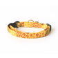 Gold Honeycomb Cat Collar - Golden Yellow Honey Comb with Bees - Breakaway Cat Collar - Handmade by Kira's Pet Shop