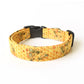 Golden Yellow Honeycomb Bees Dog Collar - Handmade by Kira's Pet Shop