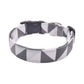 Gray Geometric Dog Collar - Handmade by Kira's Pet Shop