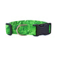 Green Crystal Dog Collar - Green Quartz Pattern - Handmade by Kira's Pet Shop