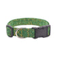 Green & Gold Marble Dog Collar - Handmade by Kira's Pet Shop