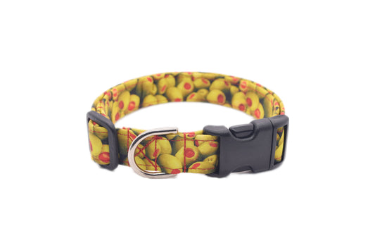 Realistic Green Olives Dog Collar - Handmade by Kira's Pet Shop