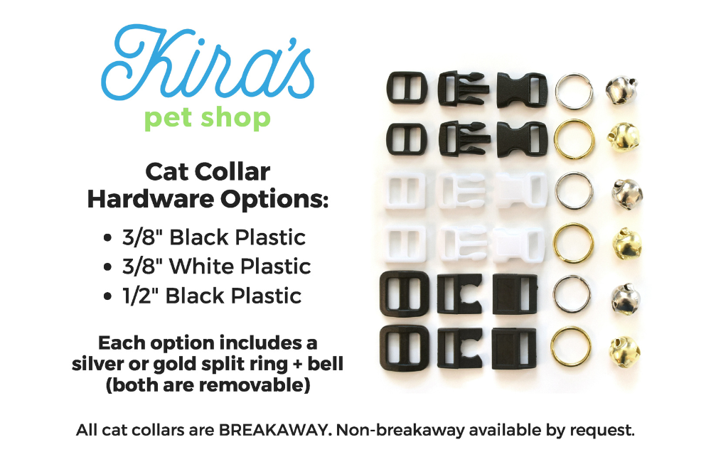 Kira's Pet Shop Cat Collar Hardware Options
