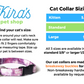 Kira's Pet Shop Cat Collar Size Chart