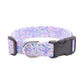 Lilac Purple & Colorful Abstract Spots Dog Collar - Handmade by Kira's Pet Shop