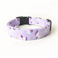 Lilac Purple Unicorn Dog Collar - Handmade by Kira's Pet Shop