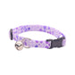 Lilac Purple Stone Pattern Breakaway Cat Collar - Lavender Purple Cat Collar - Handmade by Kira's Pet Shop