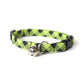 Lime Green & Black Plaid Cat Collar - Lime Green Breakaway Cat Collar - Handmade by Kira's Pet Shop