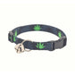 Black & Green Cannabis Cat Collar