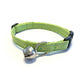 Green Cat Collar - Modern Green Geometric Lines - Breakaway Cat Collar - Handmade by Kira's Pet Shop