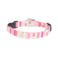 Modern Pink Cat Collar - Abstract Pink Stripes - Breakaway Cat Collar - Handmade by Kira's Pet Shop