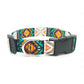 Modern Multicolor Southwest Tribal Dog Collar - Handmade by Kira's Pet Shop