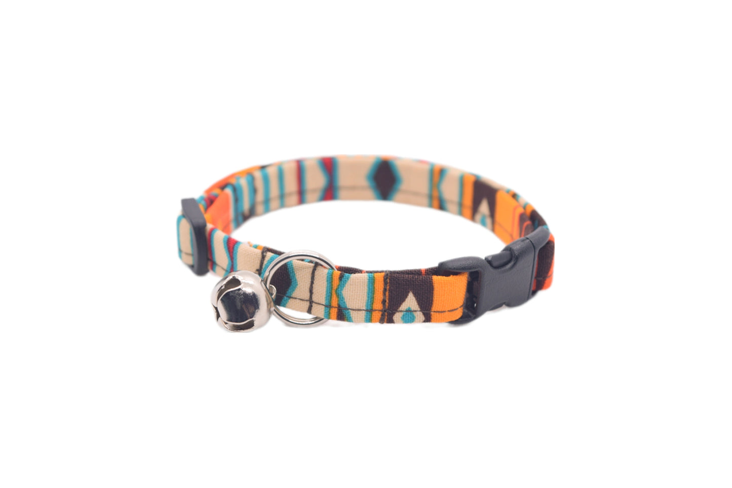 Multicolor Southwest Cat Collar - Tribal Breakaway Cat Collar - Handmade by Kira's Pet Shop