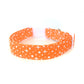 Retro Orange Stars & Dots Dog Collar - Handmade by Kira's Pet Shop