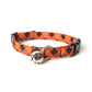 Orange Cat Collar - Orange & Black Plaid Halloween Breakaway Cat Collar - Handmade by Kira's Pet Shop