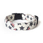 Patriotic American Hearts & Stars Dog Collar - Handmade by Kira's Pet Shop