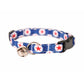 Patriotic Cat Collar - Blue, White & Red Stars - 4th of July Breakaway Cat Collar - Handmade by Kira's Pet Shop