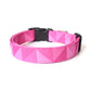 Pink Geometric Dog Collar - Handmade by Kira's Pet Shop