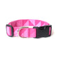 Pink Geometric Dog Collar - Handmade by Kira's Pet Shop