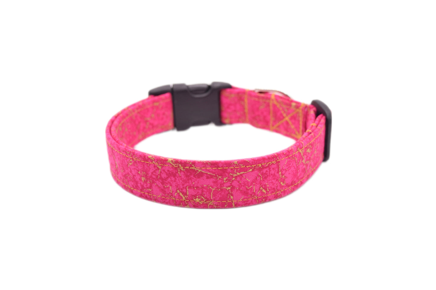 Pink & Gold Marble Dog Collar